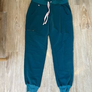 Figs Blue Joggers with Elastic Waistband